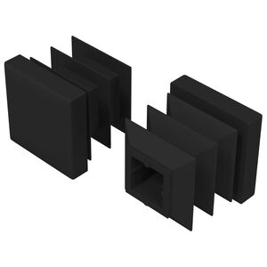 vidaXL Beigu vāciņi 2 gab. Melna 15 x 15 x 15 mm PP