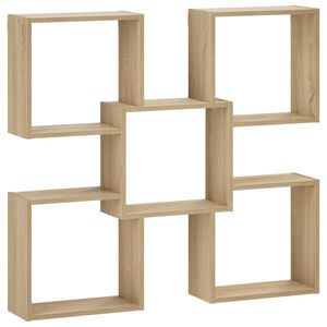 vidaXL Sienas plaukts Sonomas ozols 99,5 x 17 x 91 cm