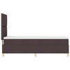 vidaXL LED gultas pamatne ar matraci Tumši brūna 80 x 200 cm audums