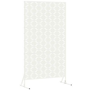 vidaXL Privātuma ekrāns 100 x 50 x 180 cm Tērauds Balts