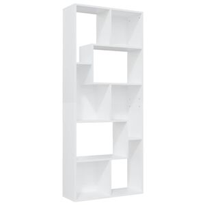 vidaXL grāmatu plaukts, balts, 67x24x161 cm, inženierijas koks