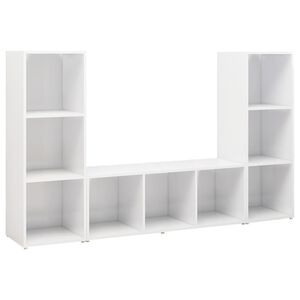 vidaXL | Televizora skapī&scaron;a | 3 pcs 37 x 35 x 107.5 cm