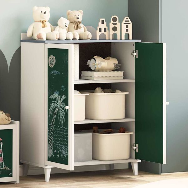 vidaXL Skapītis ar divām durvīm un tāfeli priek&scaron;ā ROROS