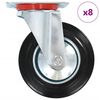 vidaXL grozāmi ritenī&scaron;i, 8 gab., 160 mm