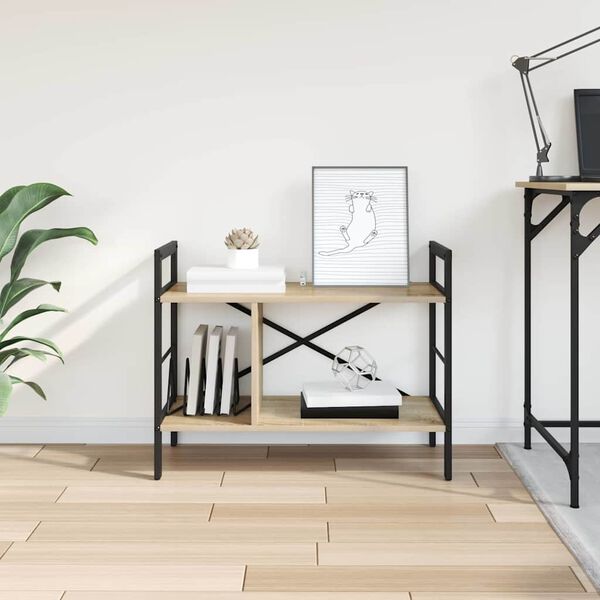 vidaXL Grāmatu plaukts Sonoma ozols 75 x 30 x 58,5 cm