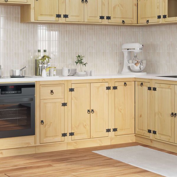 vidaXL Plakans ar plauktu Medus 60 x 46 x 81,5 cm Ciets priedes koks