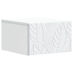 vidaXL Sienas montējamais sānu galds Balts 34,5 x 33 x 20 cm