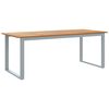 vidaXL Dārza galds Pelēka 200 x 90 x 75 cm Cietā akācijas koks
