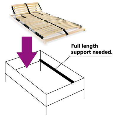 vidaXL gultas redeles, 28 līstītes, 7 zonas, 80x200 cm