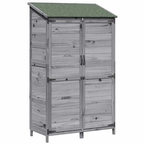 vidaXL Dārza &scaron;ķūņi Pelēka 106,5 x 56 x 176 cm Masīvs egle koks