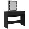 vidaXL spoguļgaldiņ&scaron; ar LED, 100x40x130 cm, melns