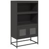 vidaXL Highboard Black 68x39x123 cm Tērauds