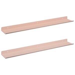 vidaXL Peldējo&scaron;ais plaukts 2 gab. Rozā 60 x 8,5 x 2,5 cm Tērauds