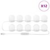 vidaXL Spoguļu gaismas 12 pcs Balts 4.5 x 4.5 x 4.8 cm Plastmasa