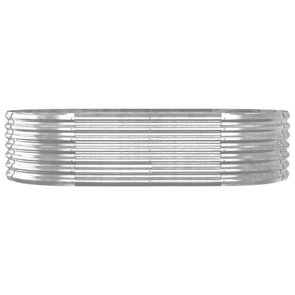 vidaXL augstā puķu kaste, 152x80x36 cm, cinkots tērauds, sudrabaina