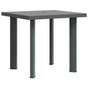 vidaXL dārza galds, zaļ&scaron;, 80x75x72 cm, plastmasa