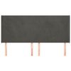 vidaXL galvgalis ar malām, tum&scaron;i pelēks samts, 183x16x118/128 cm