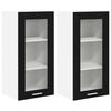 vidaXL Piekarams skapītis 2 pcs Melns ozolkoks 40 x 31 x 80 cm