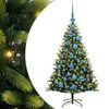 vidaXL Mākslīgā izliektā Ziemassvētku egle ar 150 LED gaismām 120 cm