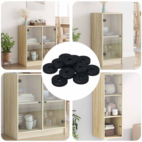 vidaXL der plakaniem mazgātājiem 12 pcs Melna &empty;15 x 3 mm