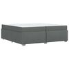 vidaXL Gultas rāmis ar matraci Tum&scaron;i pelēks 200 x 200 cm audums