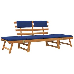 vidaXL dārza sols ar spilveniem, 190 cm, akācijas masīvkoks