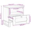 vidaXL Nakts skapītis Dabiska 40 x 33 x 46 cm Cieta mango koksne