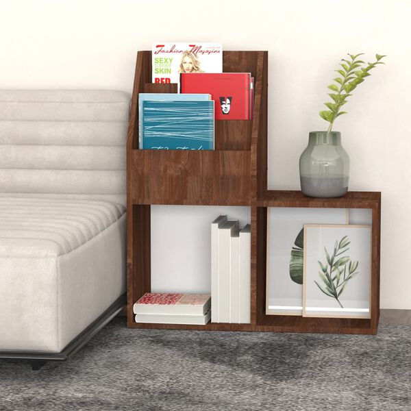 vidaXL bērnu grāmatplaukts, brūns, 71x30x78,5 cm, inženierijas koks