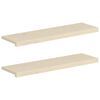 vidaXL Logu palodzes 2 gab. Balts 100 x 30 x 2 cm Cietā ozola koks