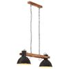vidaXL griestu lampa, industriāls dizains, 25 W, melna, 109 cm, E27