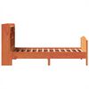 vidaXL gulta ar grāmatu plauktu, bez matrača, 75x190 cm, priede