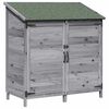 vidaXL Dārza &scaron;ķūņi Pelēka 106,5 x 56 x 113,5 cm Inženierijas koks