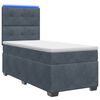 vidaXL Kontinentālā gulta ar matraci Tum&scaron;i pelēka 100 x 200 cm Samts