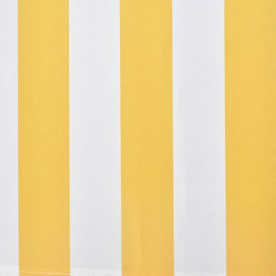 vidaXL sarullējama markīze, dzeltena/balta, 300 cm, manuāli darbināma