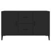 vidaXL kumode, melna, 100x36x60 cm, inženierijas koks