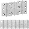 vidaXL Eņģe 12 gab. 44 x 31 x 5 mm Sudraba Tērauds