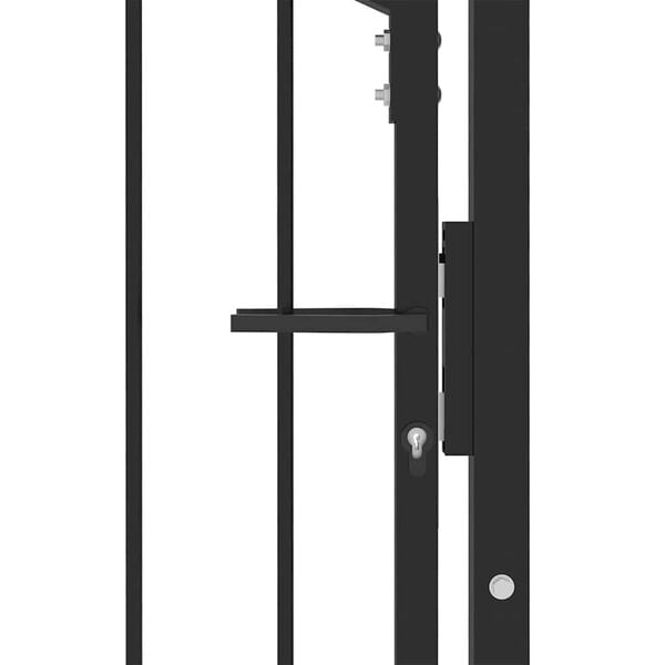 vidaXL Žoga vārti ar naglām Melna 100 x 175 cm Pulverkrāsots tērauds