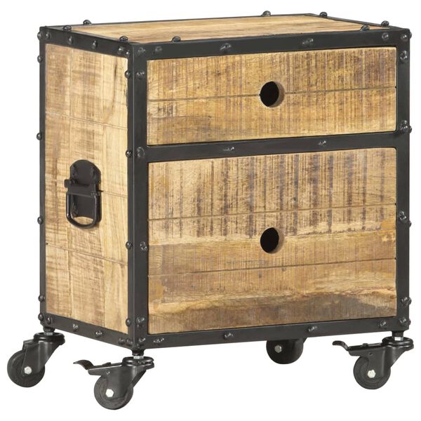 vidaXL naktsskapītis, 40x30x50 cm, neapstrādāts mango koks