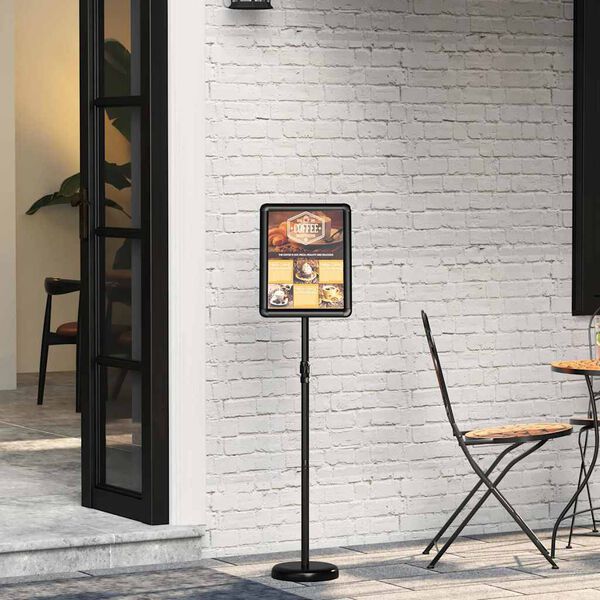 vidaXL Izstāžu stendi Melna 25 x 25 x 125 cm Alumīnijs