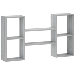 vidaXL Sienas plaukts Pelēks Sonoma 102 x 17 x 59 cm