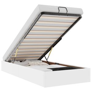 vidaXL Osmaņu gultas rāmis bez matrača balta 80x200 cm mākslīgā āda