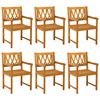 vidaXL Āra sols 6 pcs Dabiska 56 x 55,5 x 90 cm Cietā akācijas koks