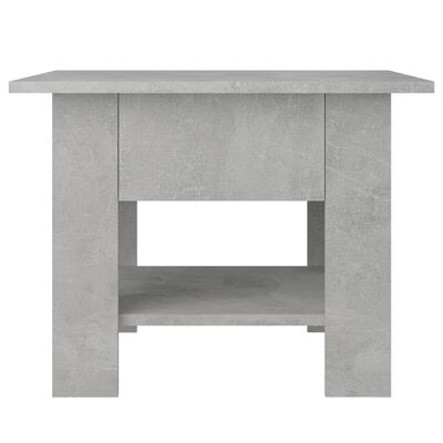 vidaXL kafijas galdiņš, betona pelēks, 55x55x42 cm, skaidu plāksne