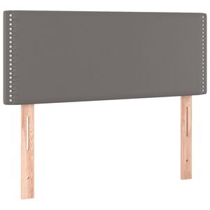 vidaXL gultas galvgalis, 80x5x78/88 cm, pelēka mākslīgā āda