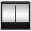 vidaXL Vannas istabas spoguļu skapis Melns ozols 65 x 20 x 60 cm