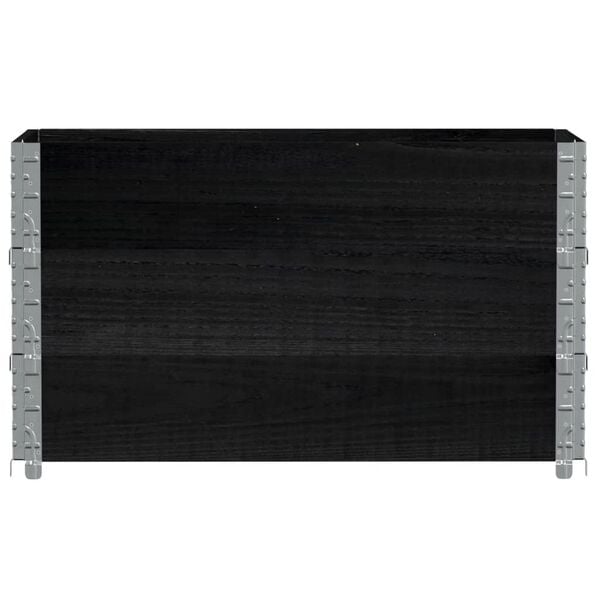 vidaXL dārza puķu kaste, melna, 100x50 cm, priedes masīvkoks