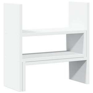 vidaXL galda organizators, regulējams, balts 40x17x41 cm