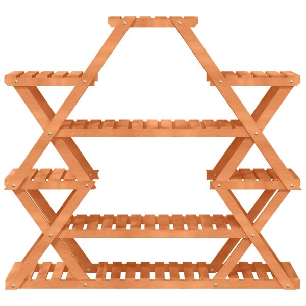 vidaXL puķu statīvs, 110x25x105 cm, egles masīvkoks