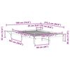 vidaXL Gultas rāmja komplekts ar sānu galdiem Vaks brūns 140 x 210 cm