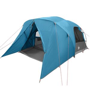 vidaXL Dome telts 4 personām ar jumtu Zila 455 x 252 x 178 cm